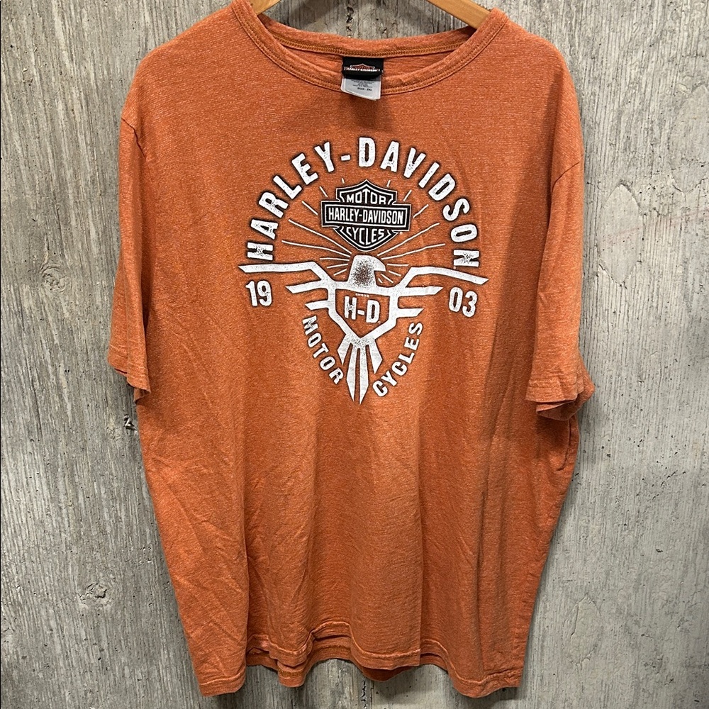 Harley-Davidson Man O’ War Lexington Kentucky Orange Short Sleeve Tee XXL‎